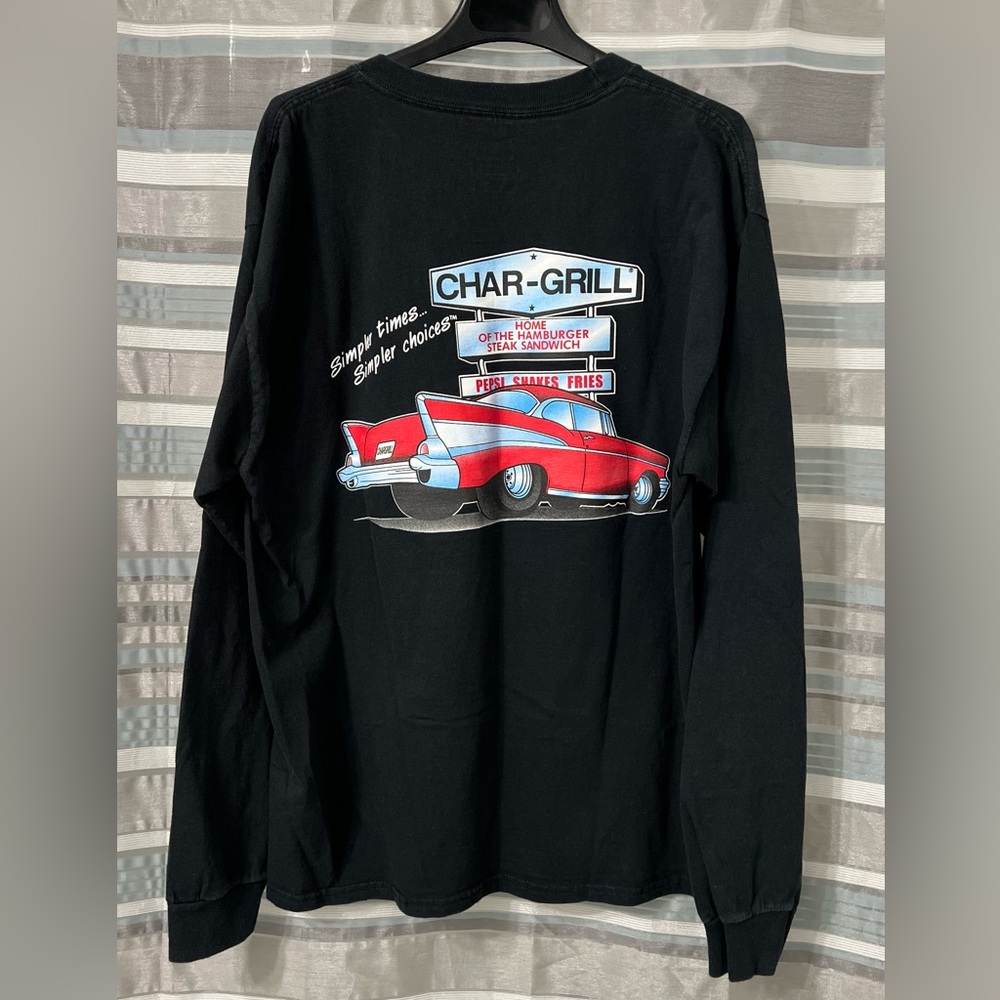 Char-Grill Logo Black Long Sleeve Shirt